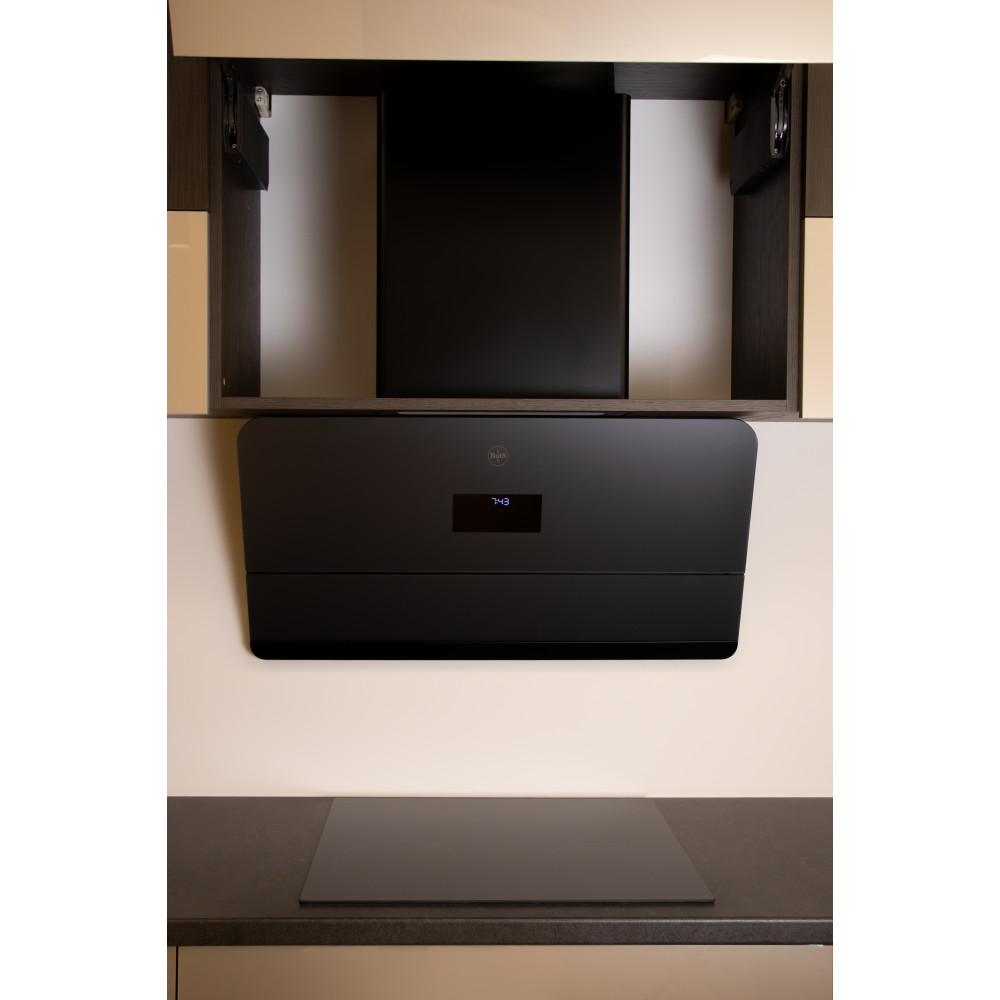 Кухонна витяжка преміум BUTS SV 1080 м³/год — керування жестом, самоочищення, відвід назовні, чорна